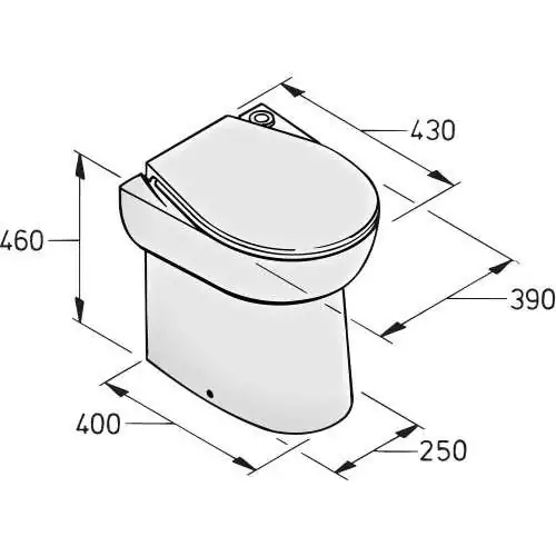 Toilette type WCS avec systeme de pompe 12 Volt