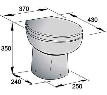 Toilette type WCPS 24V avec contacteur électrique