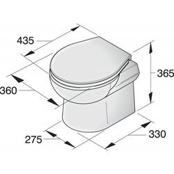 Toilette type SMTO2S 12V avec contacteur électrique