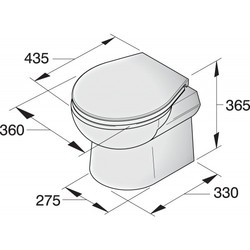 Toilette type SMTO avec systeme de pompe 12 Volt