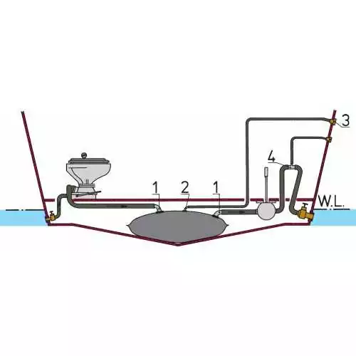 Réservoir sanitaire W.C. 100 L raccords coudés diam 16 et diam 38 mm inclus