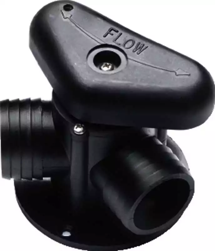 Vanne 3 voies en P.V.C. pour tuyau diam 38 mm type L