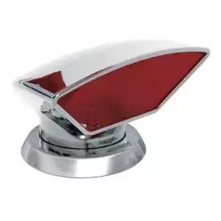 Manche à air en acier inoxydable type Donald intérieur rouge (inclus bague en inox)
