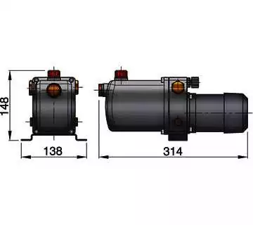 Pompe électro-hydraulique 24 V type D 1400 cm3/min