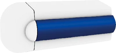 Jeu d'embouts pour liston de protection blanc type POLY35