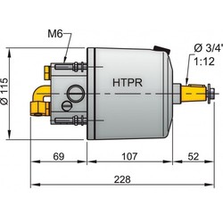 Pompe HTP42 blanche pour tuyau diam 10 mm avec clapet ant-retour/surpression