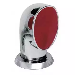 Manche à air en acier inoxydable type Jerry intérieur rouge (inclus bague en inox)