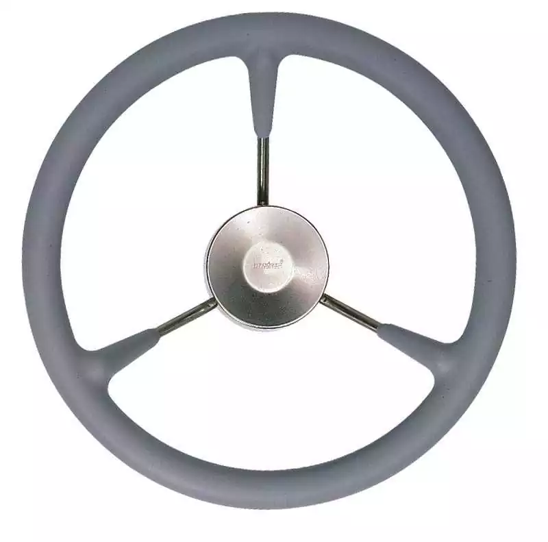 Volant gris diamètre 380mm revetue polyuréthane