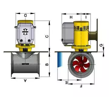 Kit d'installation pour hélice de poupe diamètre 110 mm