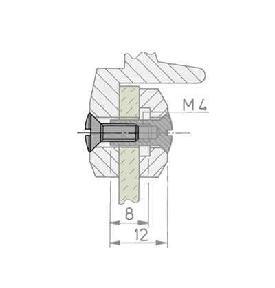 Vis pour hublots en inox M5 x 12mm prix par 50 pièces