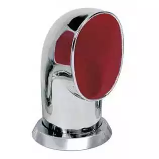 Manche à air en acier inoxydable type Tom intérieur rouge (inclus bague en inox)