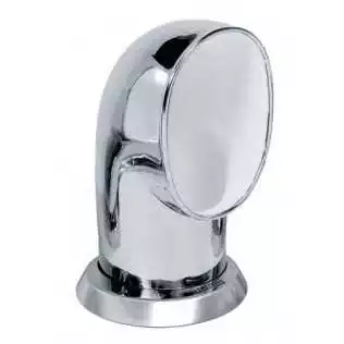 Manche à air en acier inoxydable type Tom intérieur blanc 100 mm (inclus bague en inox)