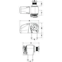 HRC10-8 hydraulique SCW/SD (Gauche) chaine de 8mm DIN 766 cordage de 14mm