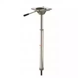 Pied de siege avec glissiere et connection filetée sur embase hauteur 57-74 cm