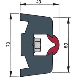 Liston de protection blanc trap 70 x 43 mm rouleau de 20 m (prix par metre)