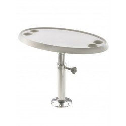 Table ovale 76 x 45 cm pied reglable et amovible hauteur 68 cm