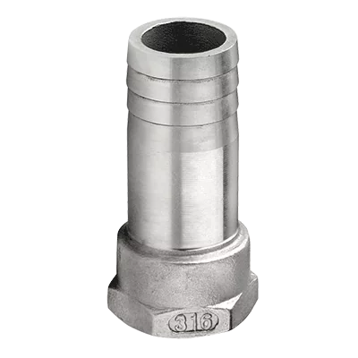 Raccord annelé inox femelle G1 1/4'' pour tuyau 40 mm