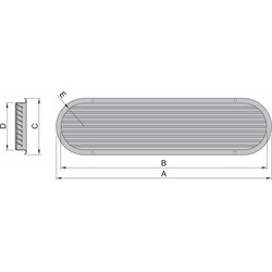 Prise d'aspiration d'air en acier inoxydable Longueur 660 mm type SSVL 80 3,21dm3