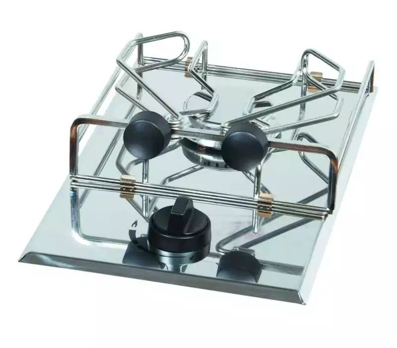 Table de cuisson encastrable inox 2 feux sans allumage