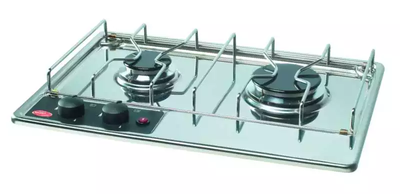Table de cuisson encastrable inox 2 feux avec allumeur