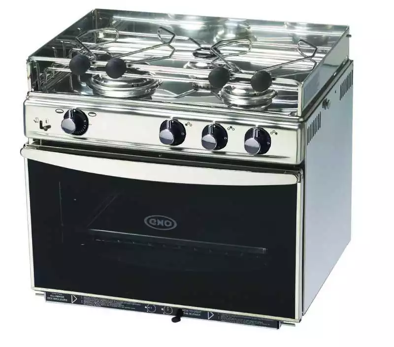 Cuisinière inox 2 feux avec four et grill Grand Large