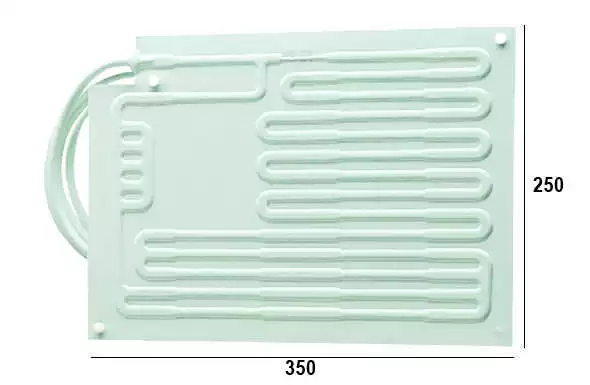Evaporateur à plaque plat 60L PT2 raccords rapides 350x250mm