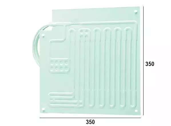 Evaporateur à plaque plat 130L PT4 raccords rapides 350x350mm