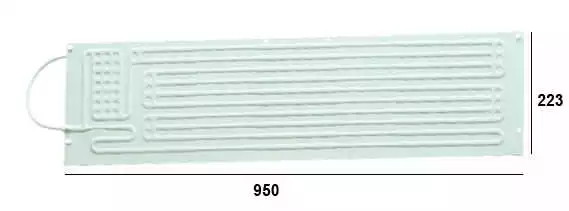 Evaporateur à plaque plat 130L PT12 avec raccords rapides 950x223mm