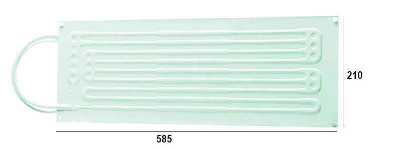 Evaporateur plaque plat 80L PT3 raccords à souder 585x210mm