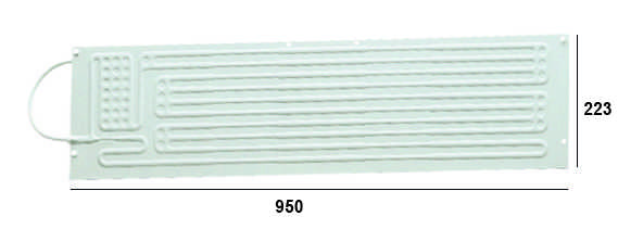 Evaporateur plaque plat 130L PT12 raccords à souder 950x223mm