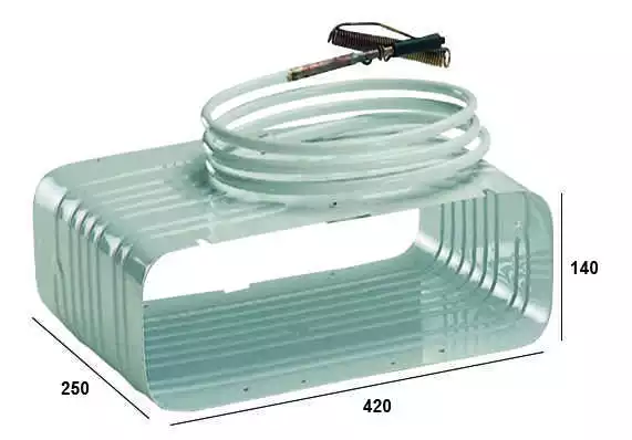 Evaporateur à caisson S7 raccords à souder 420x250x110mm