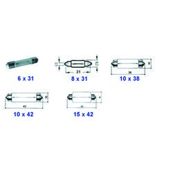 NAVETTE 24V 3W 8 X 31mm