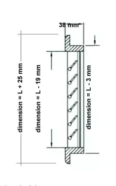 Grille de soufflage en teck 305 x 152mm