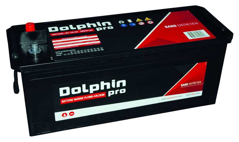 Batterie 12V Dolphin PRO 140A dimensions 513 X 189 X 194 mm