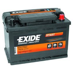 Batterie Exide START 12V 74A dimensions 278 x 175 x 190 mm