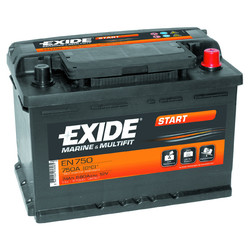 Batterie Exide START 12V 90A dimensions 353 x 175 x 190 mm
