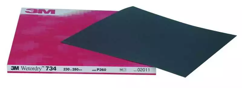 50 feuilles Abrasif à l'eau 3M 734 Grain P500