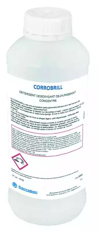 Désoxydant déjaunissant 1L coque pont pare-battage inox alliages légers