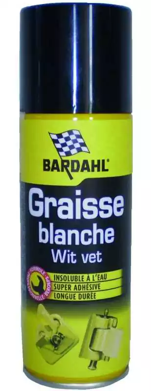 Graisse blanche aérosol 400 ml Protège de la corrosion Supprime les bruits