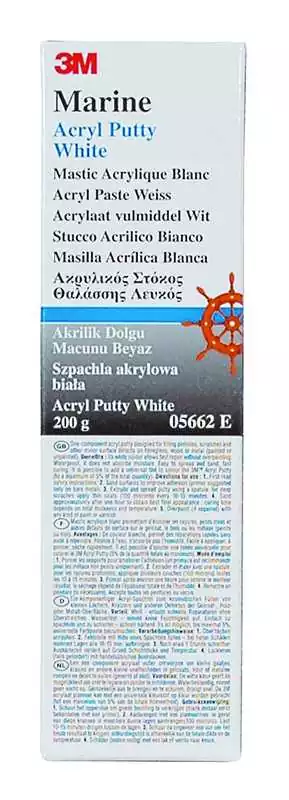 Mastic acrylique blanc en tube 3M 200 ML pour petits défauts avant peinture
