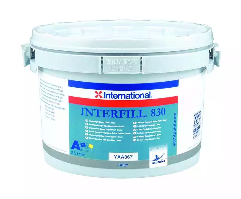 Interfill 830 bi-composant Rapide 2.5L Solution A coque en acier aluminium et composite