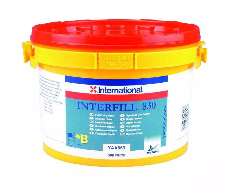 Interfill 830 bi-composant Rapide 2.5L Solution B coque en acier aluminium et composite
