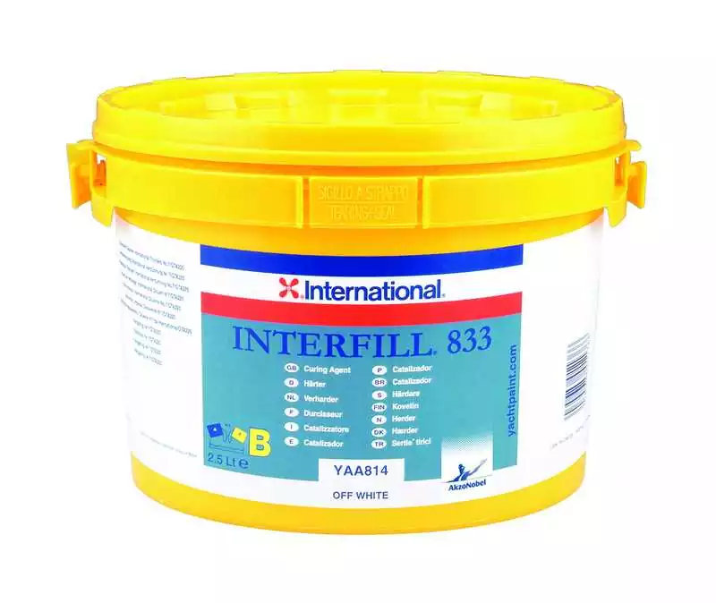 Interfill 833 bi-composant Enduit 2.5L Solution B enduit de finition facilement ponçable