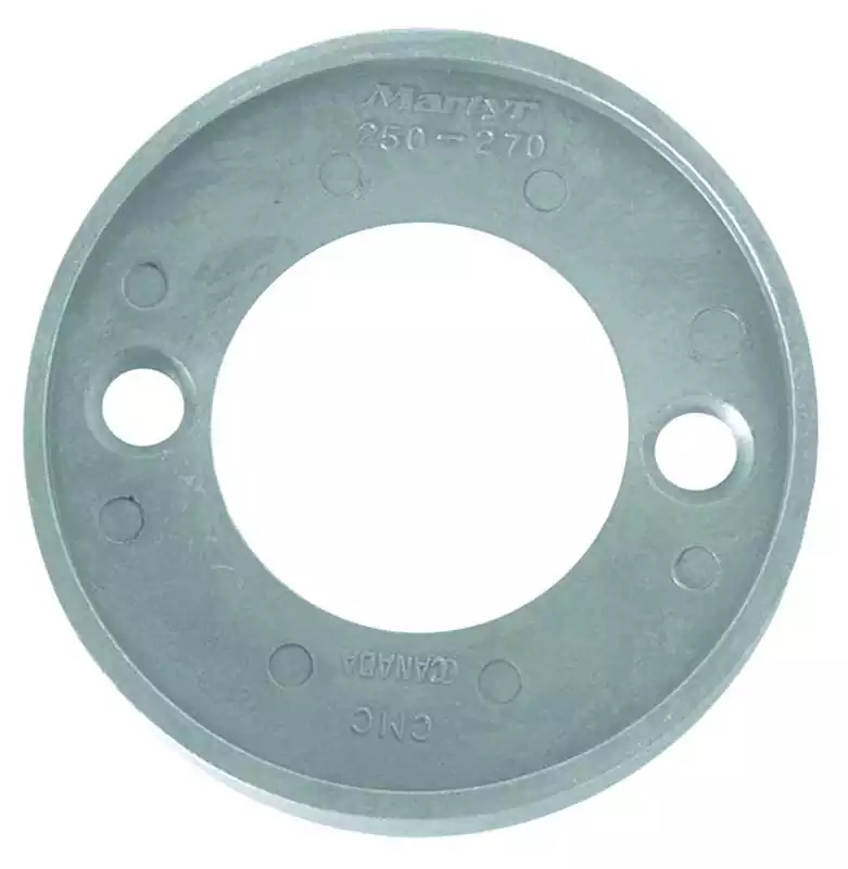 Anode pied d'embase AQ250 270, 275 Volvo diamètre exterieur 114.5mm interieur 47.5mm origine 875805-4