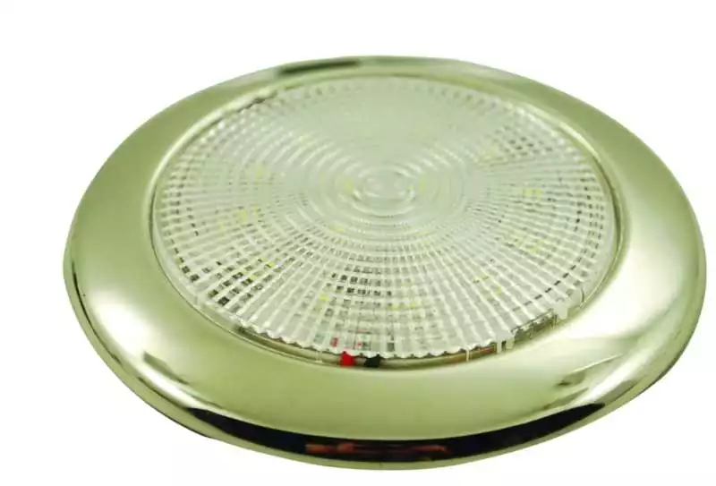 Plafonnier 16 leds blancs couleur chaude Inox 304 brillant