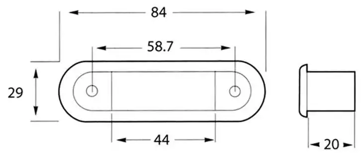 Eclaireur de marche LED blanc enjoliveur inox intérieur et extérieur 12V - 33V