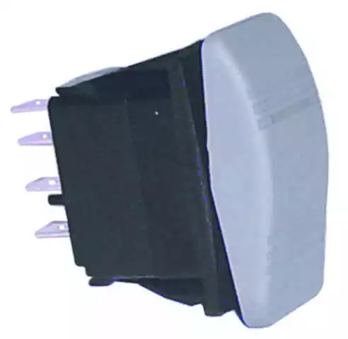 Interrupteur Contura III DPDT unipolaire on-off-on 12/24 VDC gris Interrupteur Contura III DPDT unipolaire on-off-on 12/24 VDC gris