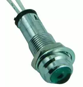 Voyant lumineux vert rond avec ampoule 12V 0,6W