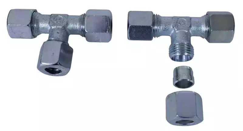 Jeu de tés pour tuyau rigide diamètre 15-18mm