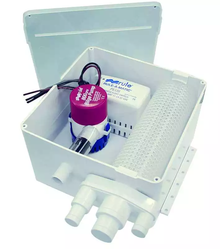 Kit douche 3028 L/H 24V pompe submersible avec déclencheur à flotteur